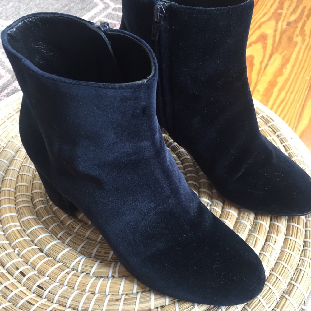 Club Monaco Blue Velvet Booties